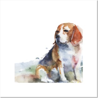 Beagle Watercolor - Gift For Dog Lovers Posters and Art